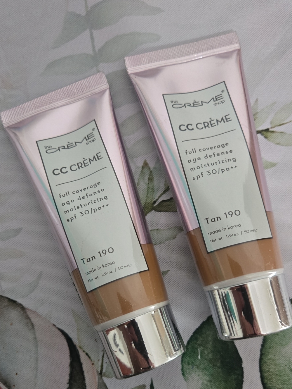 CC Crème Tan 190 - Full Coverage Moisturizing SPF 30, 2 Pcs